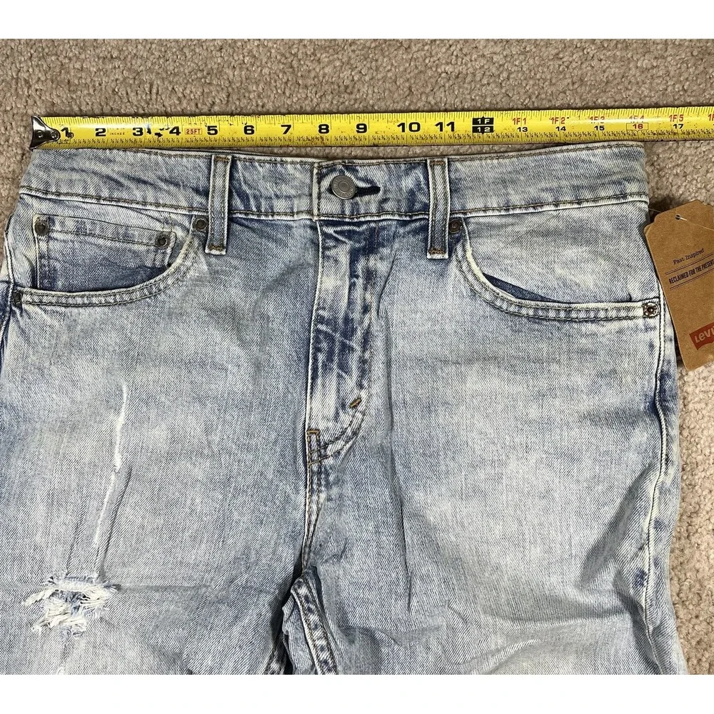 Levis 511 Slim Fit Mens Jeans 32x36 True Fit32x35 Light Wash Distressed FLEX NWT